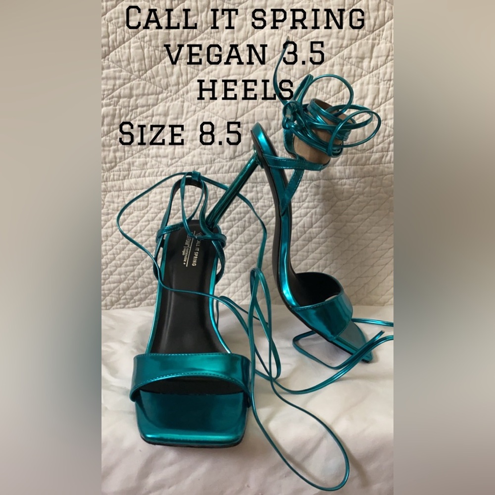 Vendela Ghillie Heel Sandals Teal Size 8.5 Gently Used